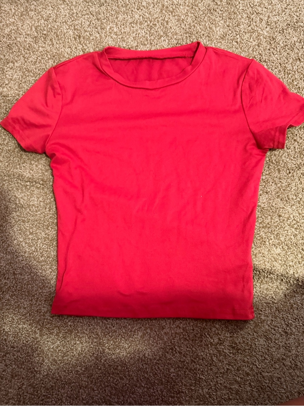 Women's Red Short-Sleeve Crew Tee